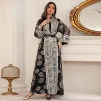 Abaya de l'Aïd pour femme, robe de soirée, ensemble 2 pièces, Kaftan Jalabiya, élégante, musulmane, Dubaï, Vestidos Largo, Ramadan, Caftan, Robe longue, Abayas 2026 5