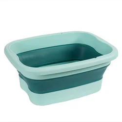Compact Foldable Foot Spa and Pedicure Basin (Green no lid)