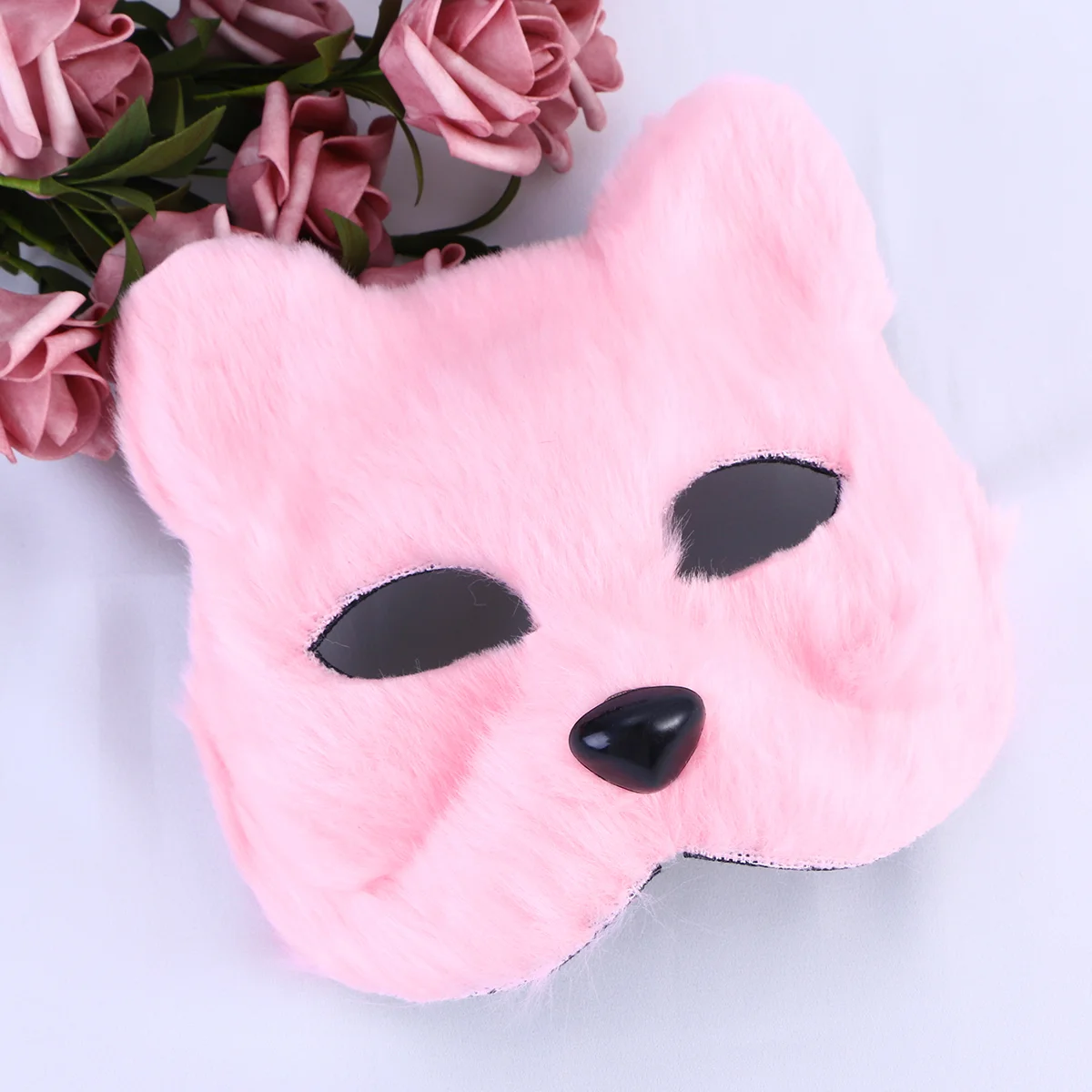 

Halloween Plush Mask Therian Furry Mask Wolf Mask Half Face Animal Mask Halloween Clown Costume Realistic Cat Mask Costume