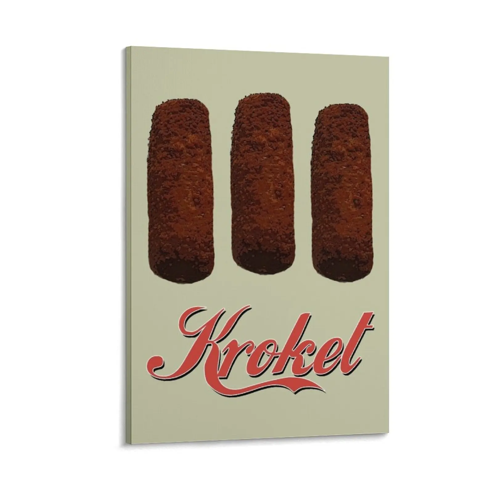 

Kroket Dutch Frituur Snack Design Based on Andy Warhol's 3 Coke Bottles Canvas Painting posters anime decoration