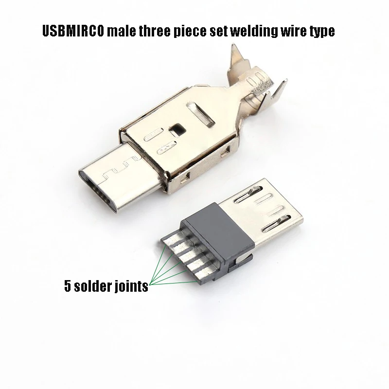 Cltgxdd 4 Pin/5 Pin Micro USB set Jack USB Stecker Stecker Jack Sockect Stecker Für Samsung Huawei DIY 10 Stück – Detail 4