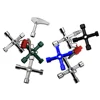 Electric Cabinet Car Elevator Cross Key Wrench Water Meter Valve Key Internal Triangle Wrench Multi-purpose Tool Portable 5