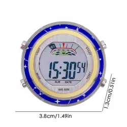 Luminous Waterproof Stick - On Motorbike Clock with Glowing Dial (Blue)
