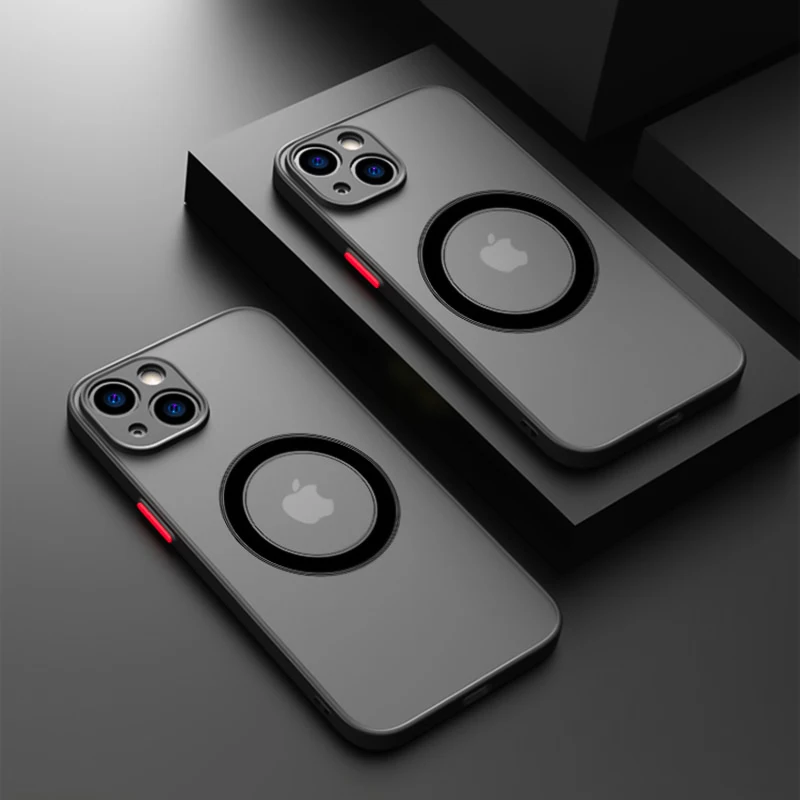 Universal Magnetic Wireless Charging Matte Phone Case Cover