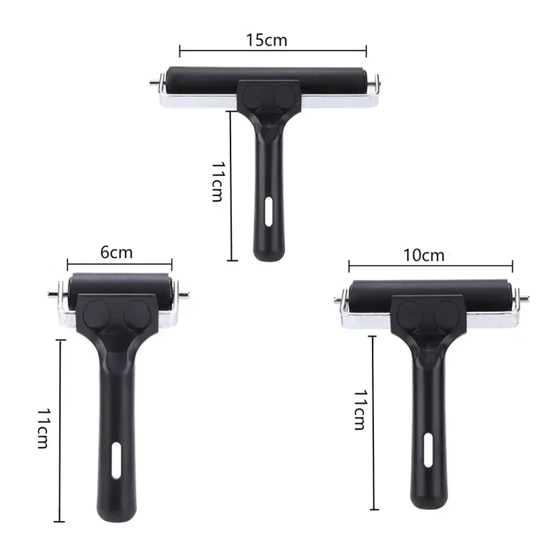 전문 고무 롤러 인쇄 잉크 드럼 아트 스탬핑 도구, 다이아몬드 페인팅 테이프 롤링 도구, 어린이 수공구, 6 cm, 10 cm, 15cm