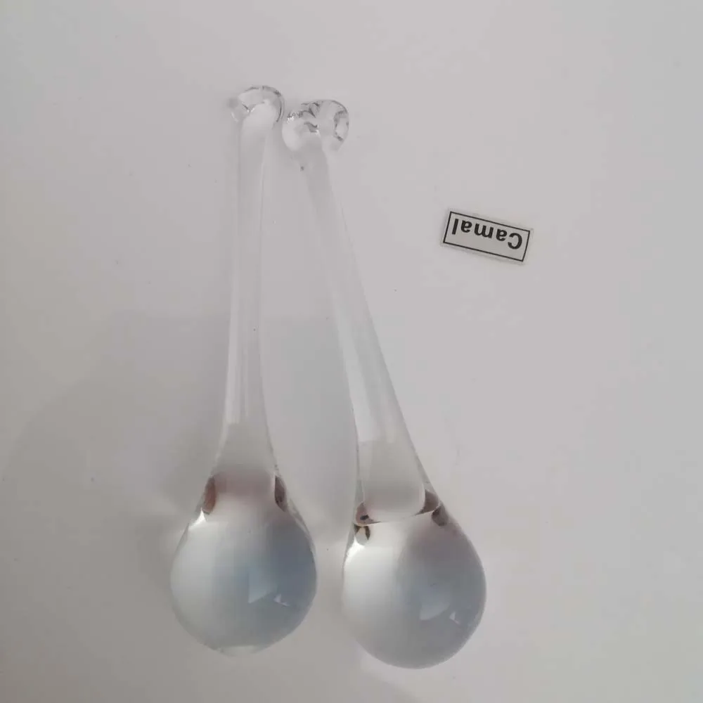 20x80mm Clear Raindrops Crystal Chandelier Lamp Glass Hanging Pendants Beads Curtain Accessories Hanging Decor Parts DIY 10PCS chandelier crystal drops crystal beads