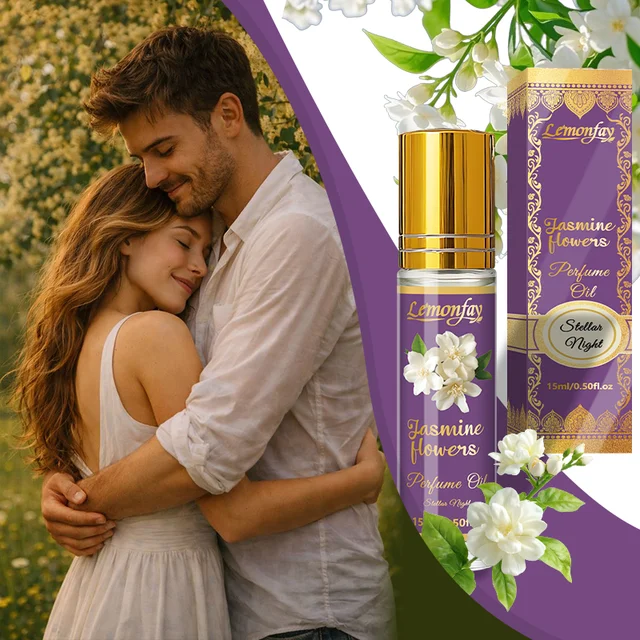 Huile de parfum aux fleurs de jasmin Lemonfay, huile parfumée Stellar Night, parfum roll-on longue durée pour femmes, 15 ml 1