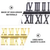 15 Sets Rome Roman Number Clock Repairing Accessories Replacement Digital Clocks Card Wall Numerals Parts Plastic 6