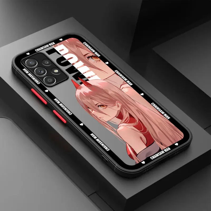 Anime Chainsaw Man Matte Phone Case Cover