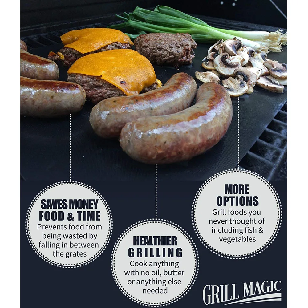 1/2/3PCS Non-Stick Barbecue Mat Grill Baking Mats Portable Oven Sheet Cooking BBQ Pad Outdoor Picnic Kitchen Accessories 40X33CM
