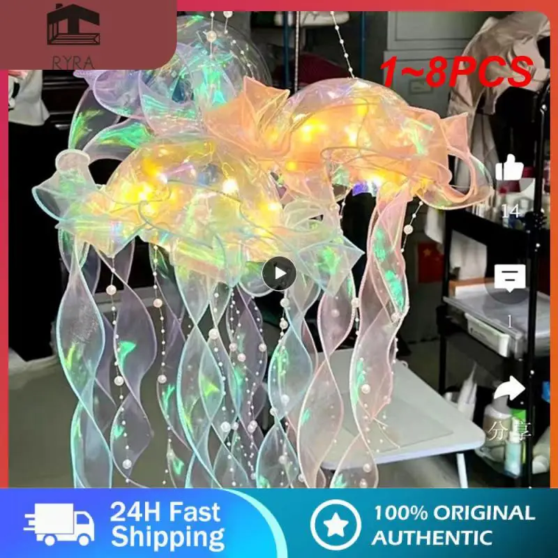 

Лампа Медуза 1-8 шт., портативная лампа для цветов, декоративная лампа для украшения комнаты для девочек, ночник для спальни, украшение для дома