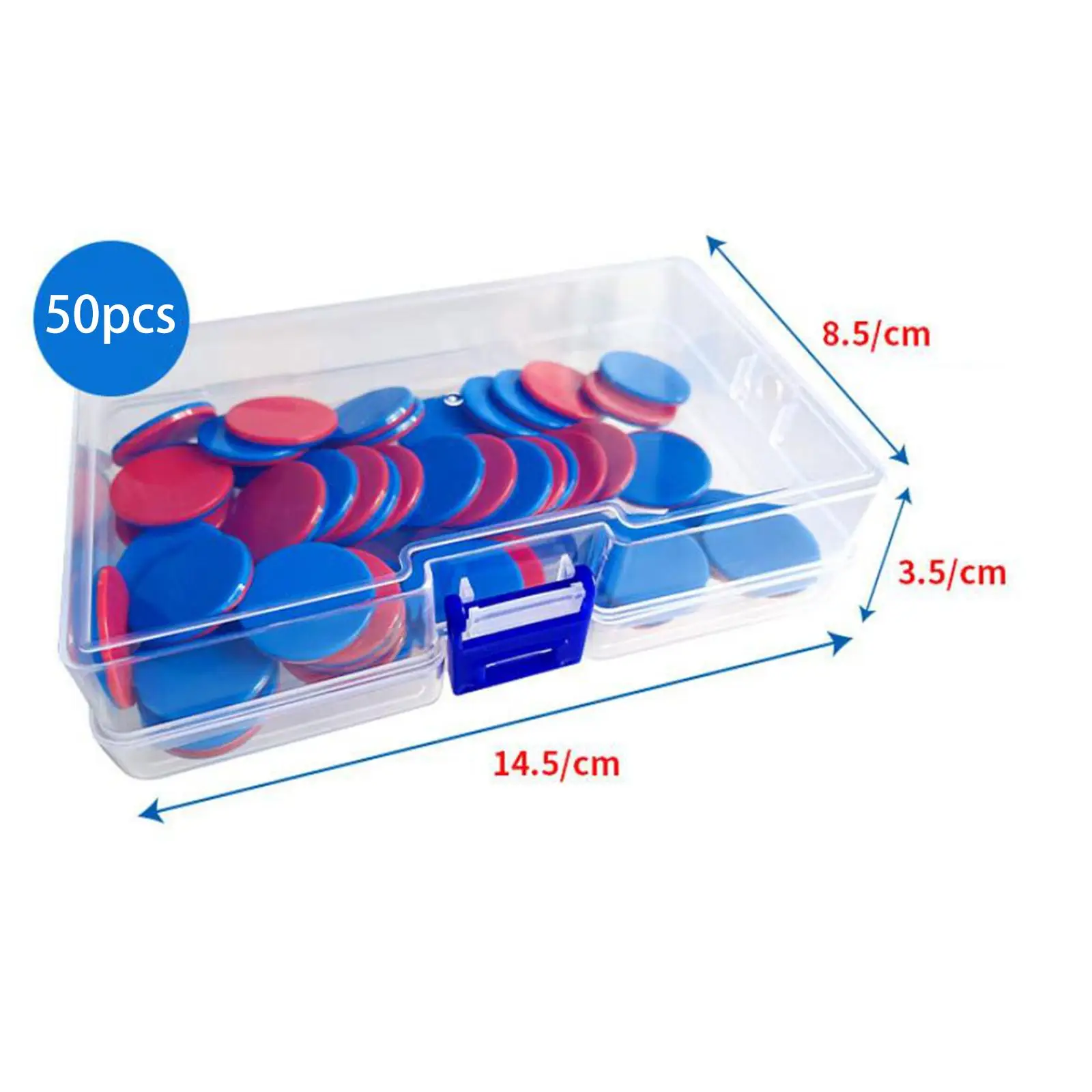 Two Color Round Chips 50Pcs Math Manipulatives Math Discs Markers With Storage Box Learning Counters For Game Tokens