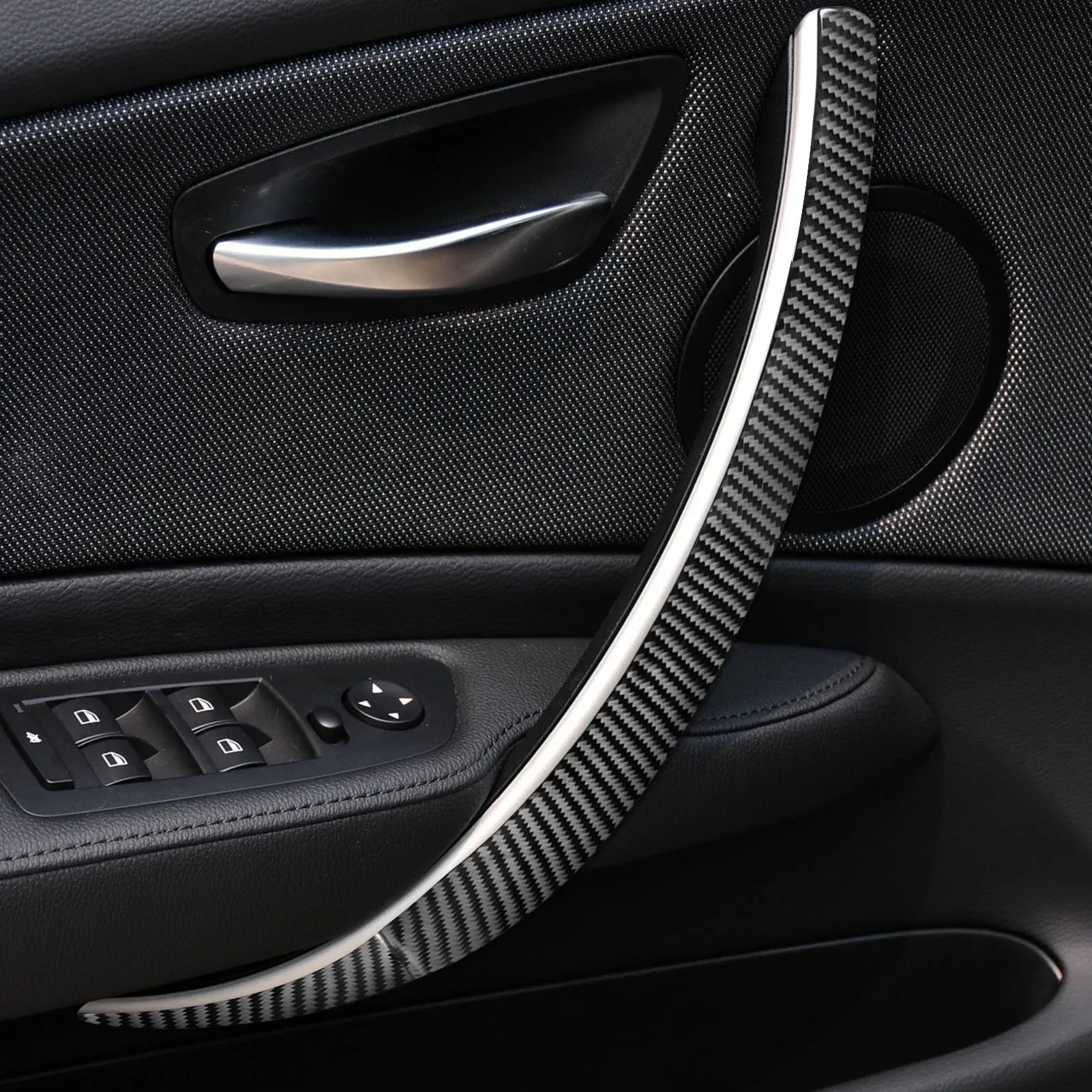 For BMW E81 E82 E87 E88 1 Series Interior Accessories 2008-2013 Gear Shift Knob Dashboard AC Outlet Carbon Fiber Cover Stickers