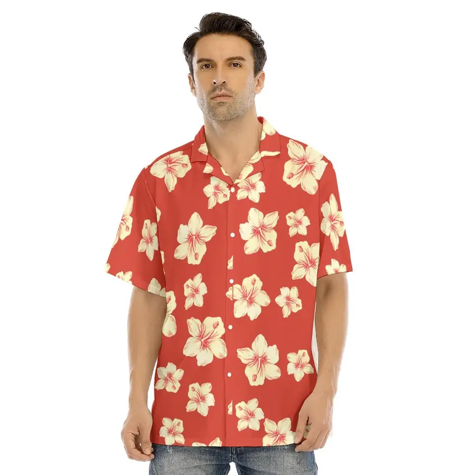 Chemise Hawaïenne Femme Manches Courtes – Imprimé Floral Tropical Décontracté Pour Vacances