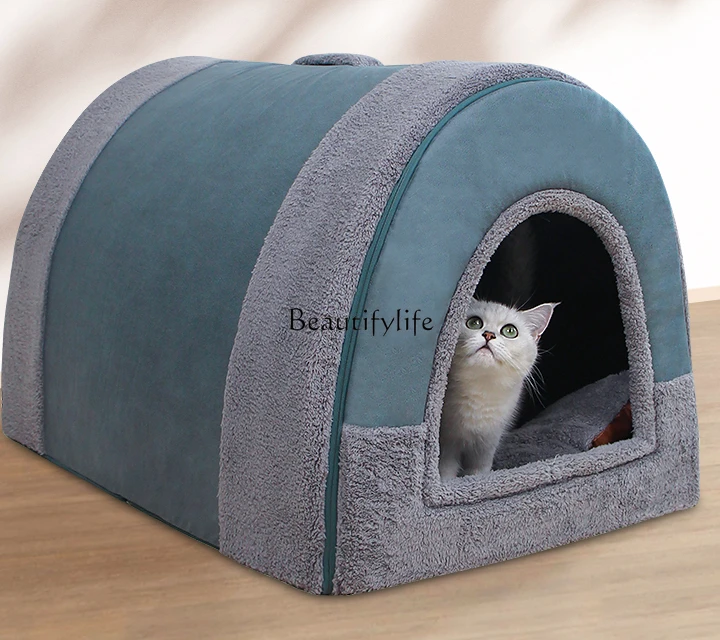 

Winter Warm Four Seasons Universal Closed Cat Bed Removable and Washable