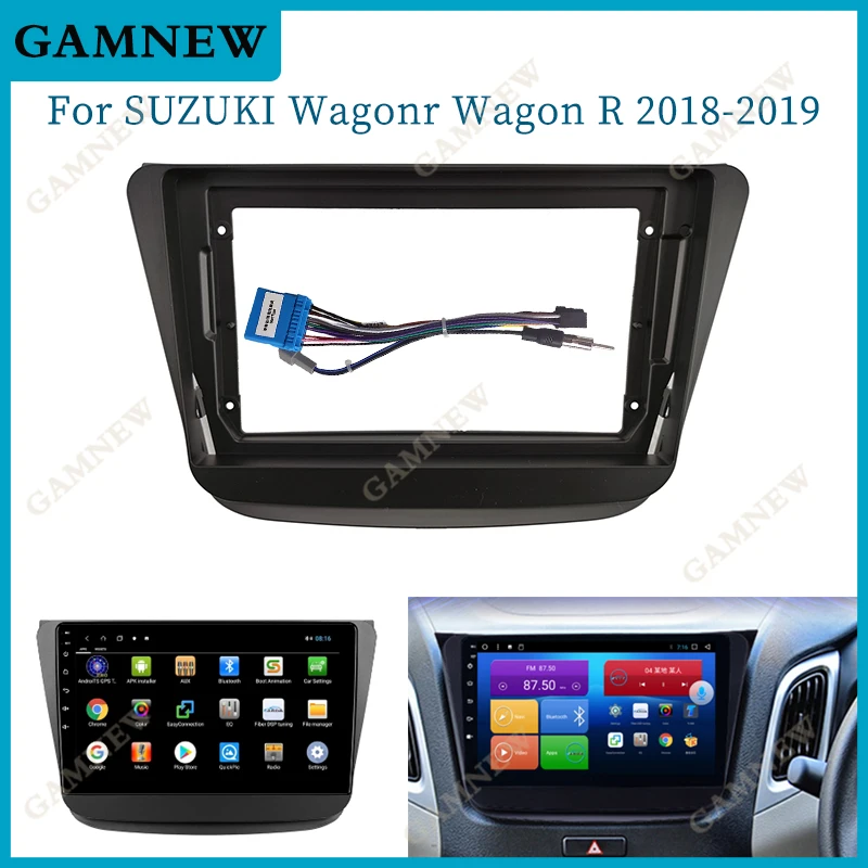 

Автомобильный радиоприемник, 9 дюймов, 2 Din, установка DVD, GPS, Mp5, пластиковая панель Fascia, рамка для wagr Wagon R 2018-2019