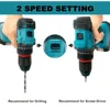 10mm Electric Brushless Drill 2-Speed Self-locking Cordless Drill Screwdriver 60-100Nm Torque Power Tools For Makita 18V Battery 4