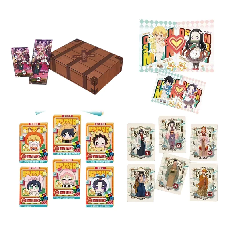 

Demon Slayer Collection Cardyami Immortal Bond Metal Quicksand Hand Painted Box Rainbow Gifts Playing Anime Acg Cards