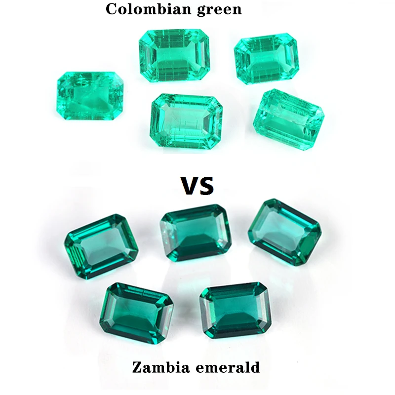 Loose Gemstones DJMAX Colombia Lab Grown Emerald Gems with AGL Certificate for DIY Jewelry Making