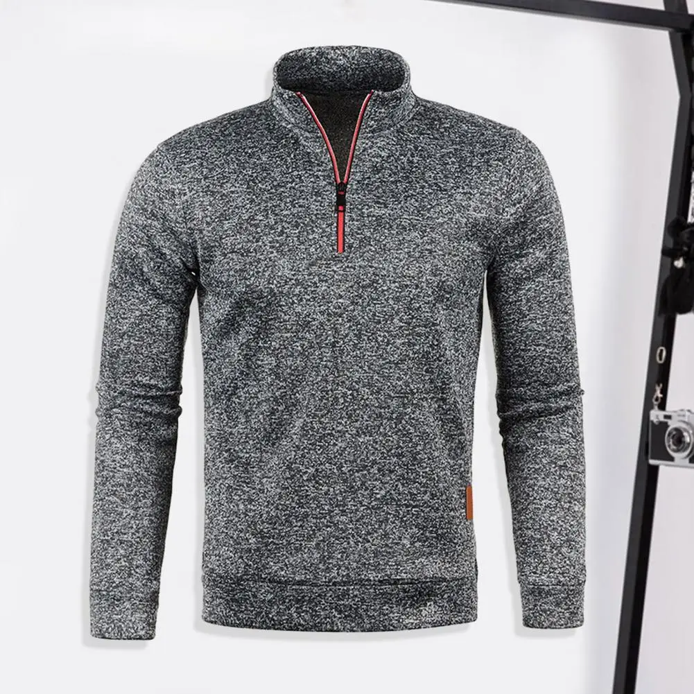 

Lightweight Men Sweater Stylish Men's Winter Sweaters Stand Collar Long Sleeve Elastic Knitted Designs with Plush Warmth Soft