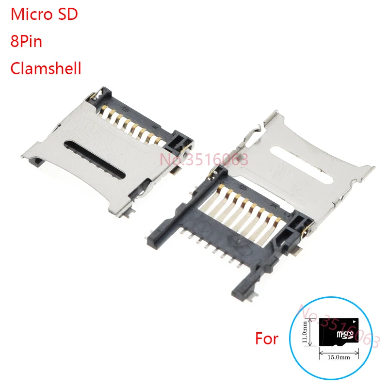 thumbnail image 1 of 2/5/10 piezas Mini/Micro/Nano SD/Sim Card Holder 6/7/8/9/10Pin Sim Slot Socket Connector Push/Autoelástico/Emergente/Clamshell/Extraíble, 1 of 5