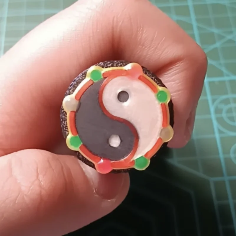 Bamboo Sword Tai Chi Fidget Spinner Magnetic Ejection Push Card Decompression Push Slider Stress Relief Toy