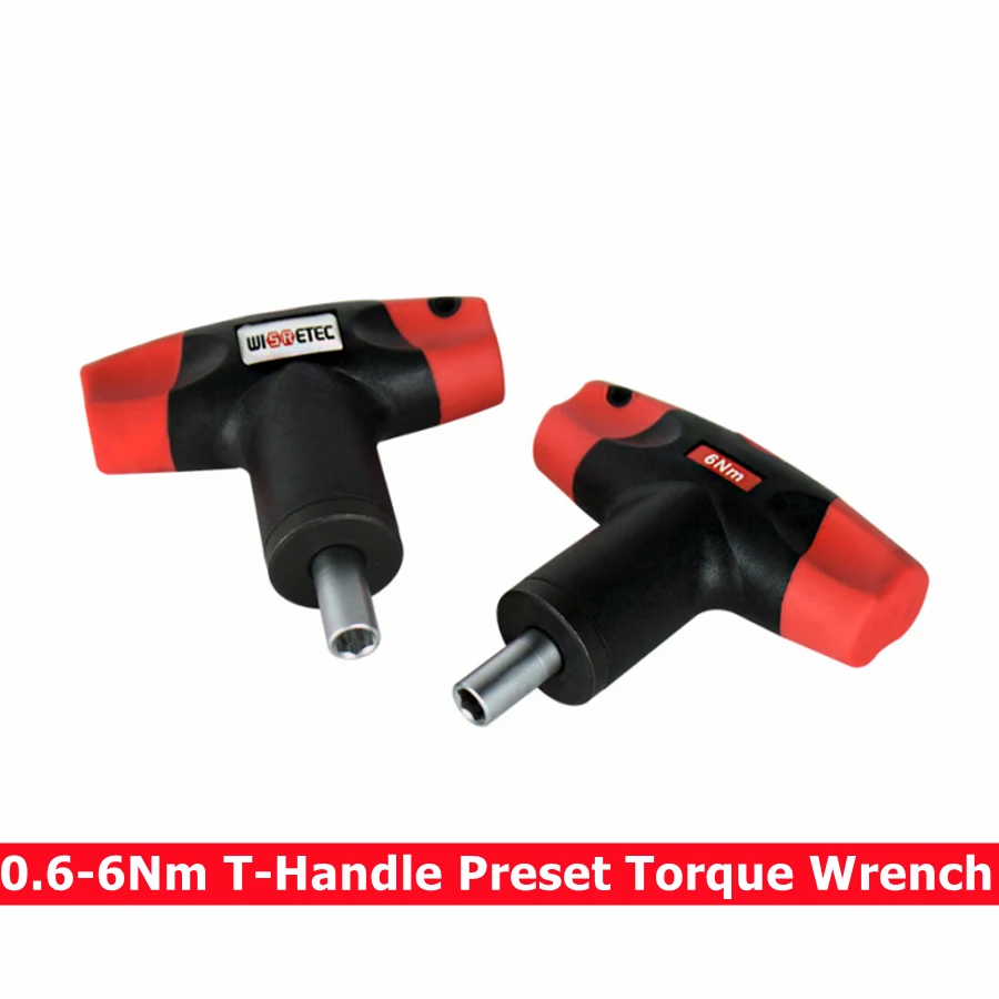 

F50 Upgraded 0.6-6Nm T-Handle Preset Torque Wrench Screwdriver Compatible with Standard 1/4" Hex Bits 1.2Nm 2Nm 3Nm 4Nm 5Nm Tool
