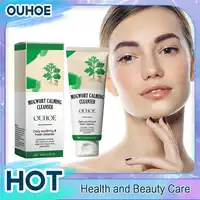 Facial Cleanser Repair Redness Shrink Pores Hydrating Deep Cleansing Brightening Moisturizer Fresh Oil-Control Mugwort Face Wash 1