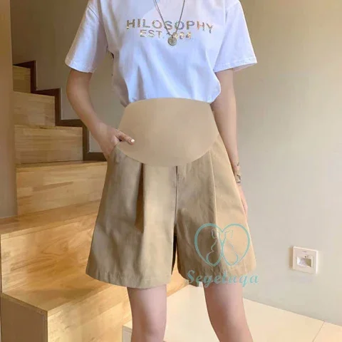 Wide Leg Loose Maternity Shorts 2024 Summer Casual Plus Size Elastic Waist belly Clothes for Pregnant Women Pregnancy Half Pants