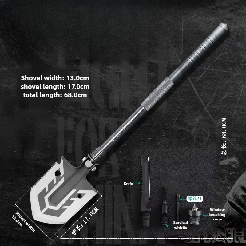 Engineer Shovel Multifunctional Outdoor Camping Survival Gear Folding Fishing Shovel Anti-slip Professional Outdoor Tools 5