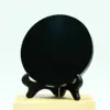 Natural Obsidian Disc Quartz Crystal Mineral Divination Mirror Feng Shui Mirror Home Demagnetization Decoration Meditation Gem 6