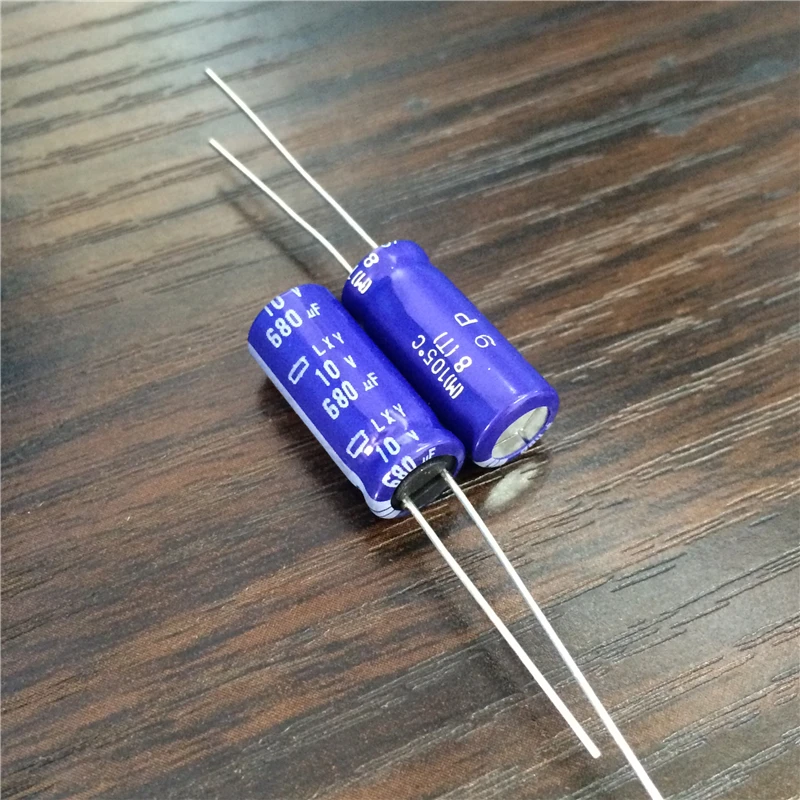 

10pcs/100pcs 680uF 10V NIPPON Chemi-con NCC LXY Series 8x20mm Low Impedance Long Life 10V680uF Aluminum Electrolytic Capacitor