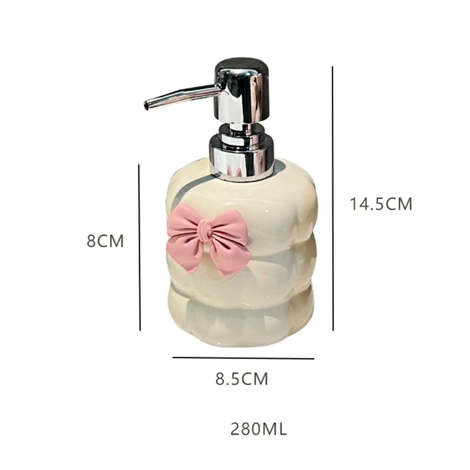 Soap Dispenser Liquid Pump Empty Pump Soap Container Ceramics Pump Bottle for Bathroom Washroom Kitchen Sink Hotel Countertop