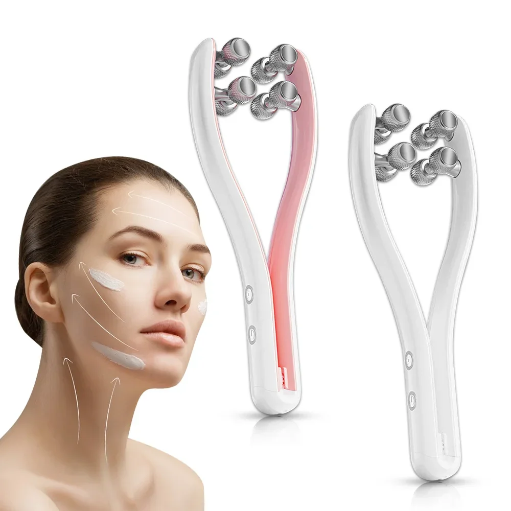 EMS Face Lifting Roller Y Shape Face Lifting Device V Shaped Facial Massager Facial Lift Up Belt Home Use Beauty Tool