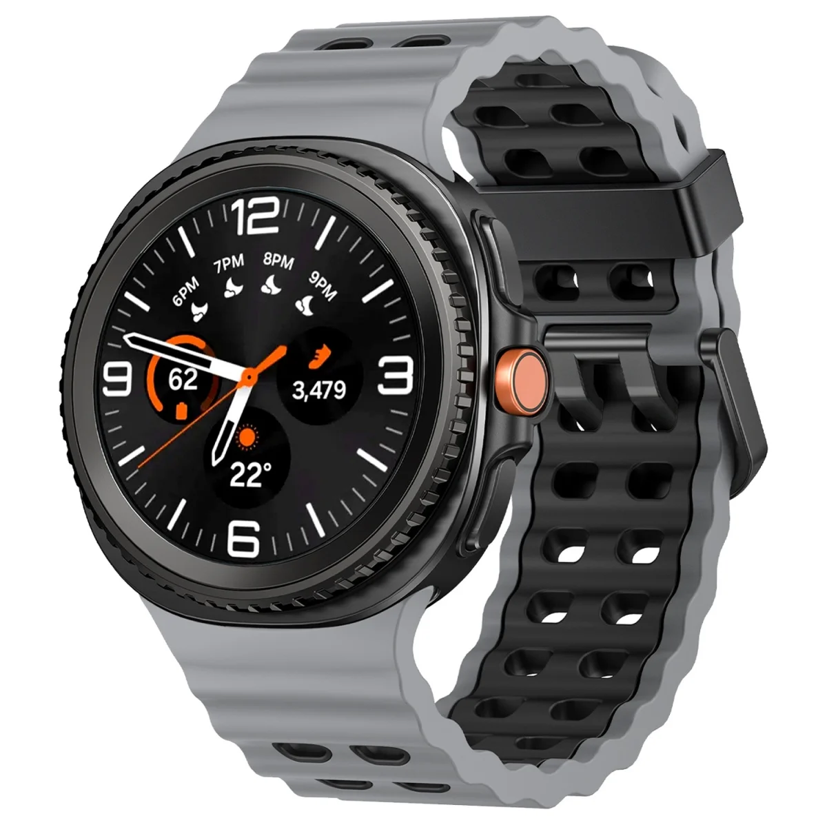 Two-Tone Breathable Marine Silicone Sport Strap