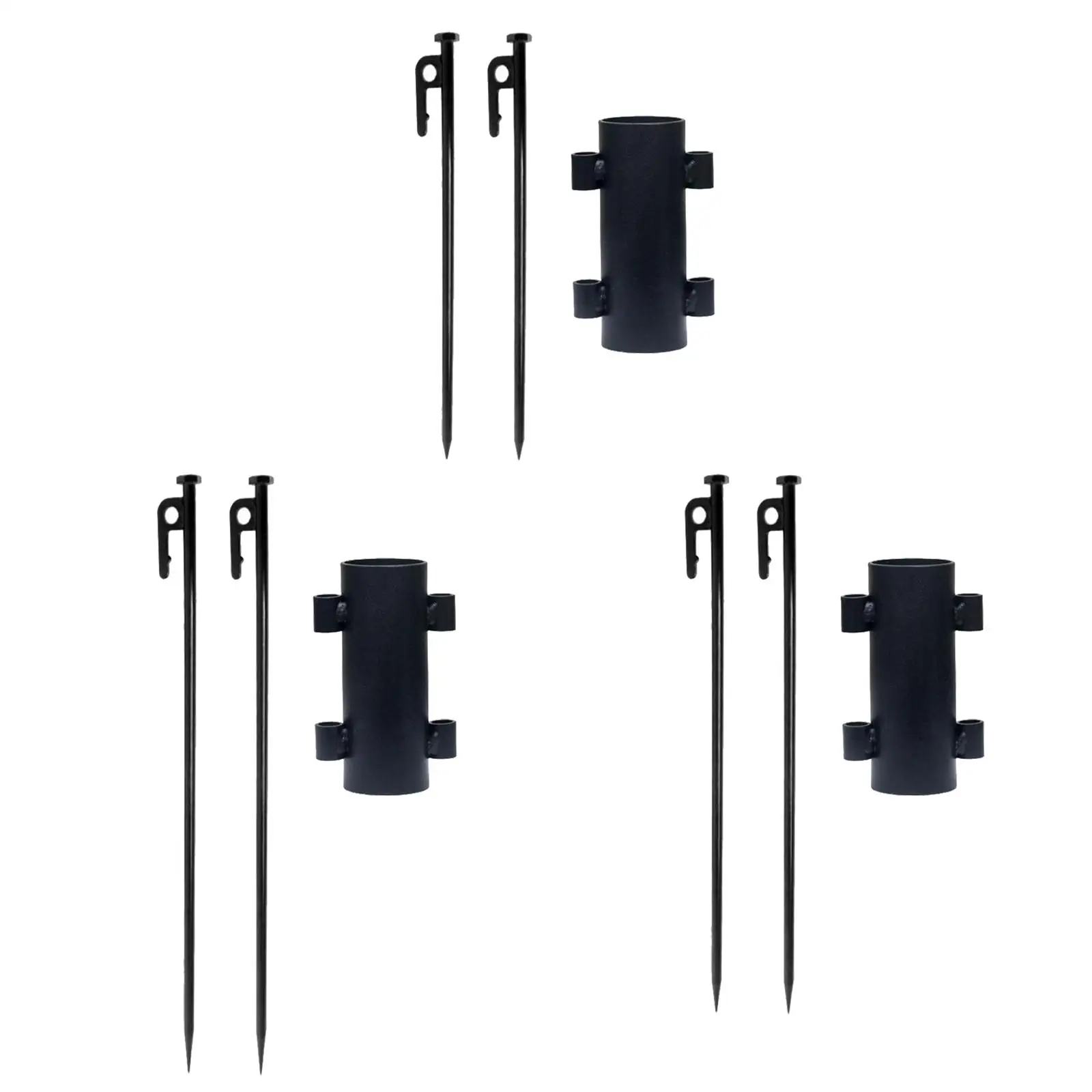 Metal Camping Canopy Tent Rod Holder Awning Pole Stand Building Rod