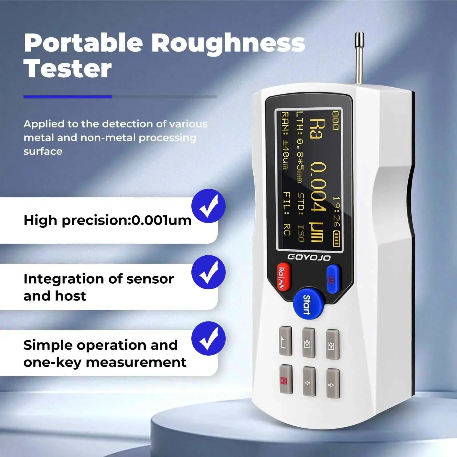 Digital Surface Roughness Tester TR200 With LCD Display Handheld Measuring Instrument