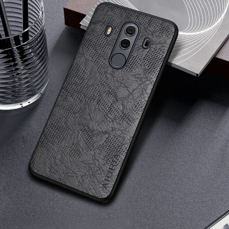 Leather Business Case with Wind Cortex Pattern - Elegant Protective Cover