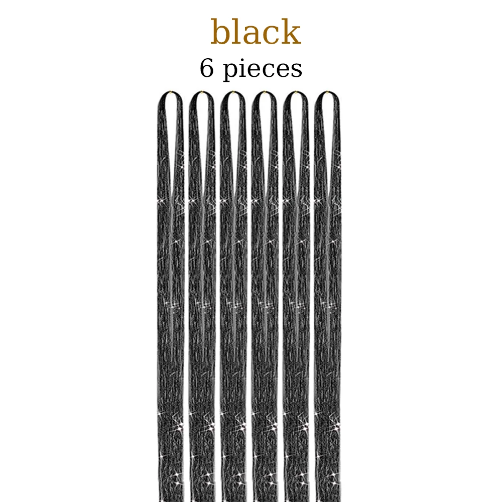 48-Inch Sparkling Hair Tinsel Kit with 1200 Strands and Styling Tool (12 Vibrant Colors)