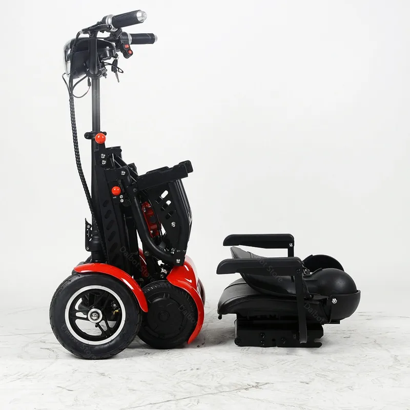 10 inch foldable electric scooter for adults elderly with seat 500w 36v lightweight mobility scooter for travel 4 wheels folding