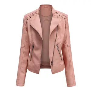 Pink Leather Jacket - Women's Clothing - AliExpress