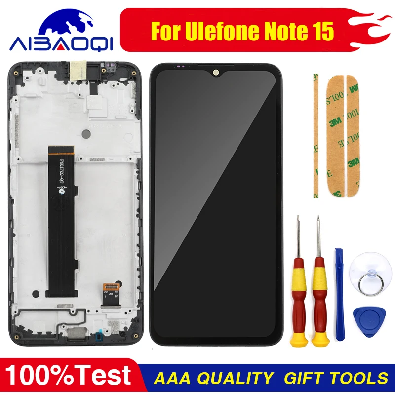 

XUNQIYI For Ulefone Note 15 New Original Touch Screen LCD Display With Frame Perfect Replacement Parts