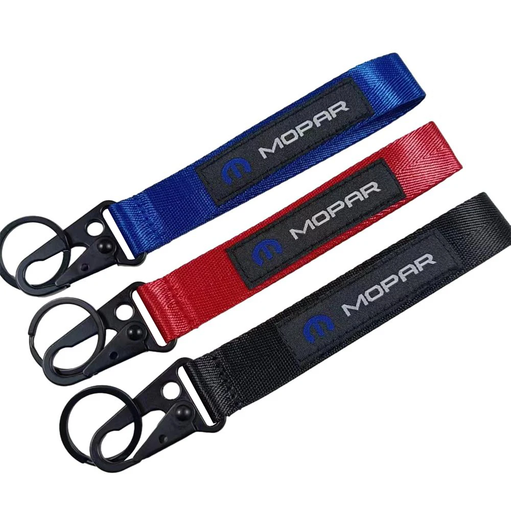 

Car Keychain Nylon Wristband Keytag Red Blue Black For Mopar Alfa Romeo Peugeot Audi Skoda Kia Jdm Auto Accessories