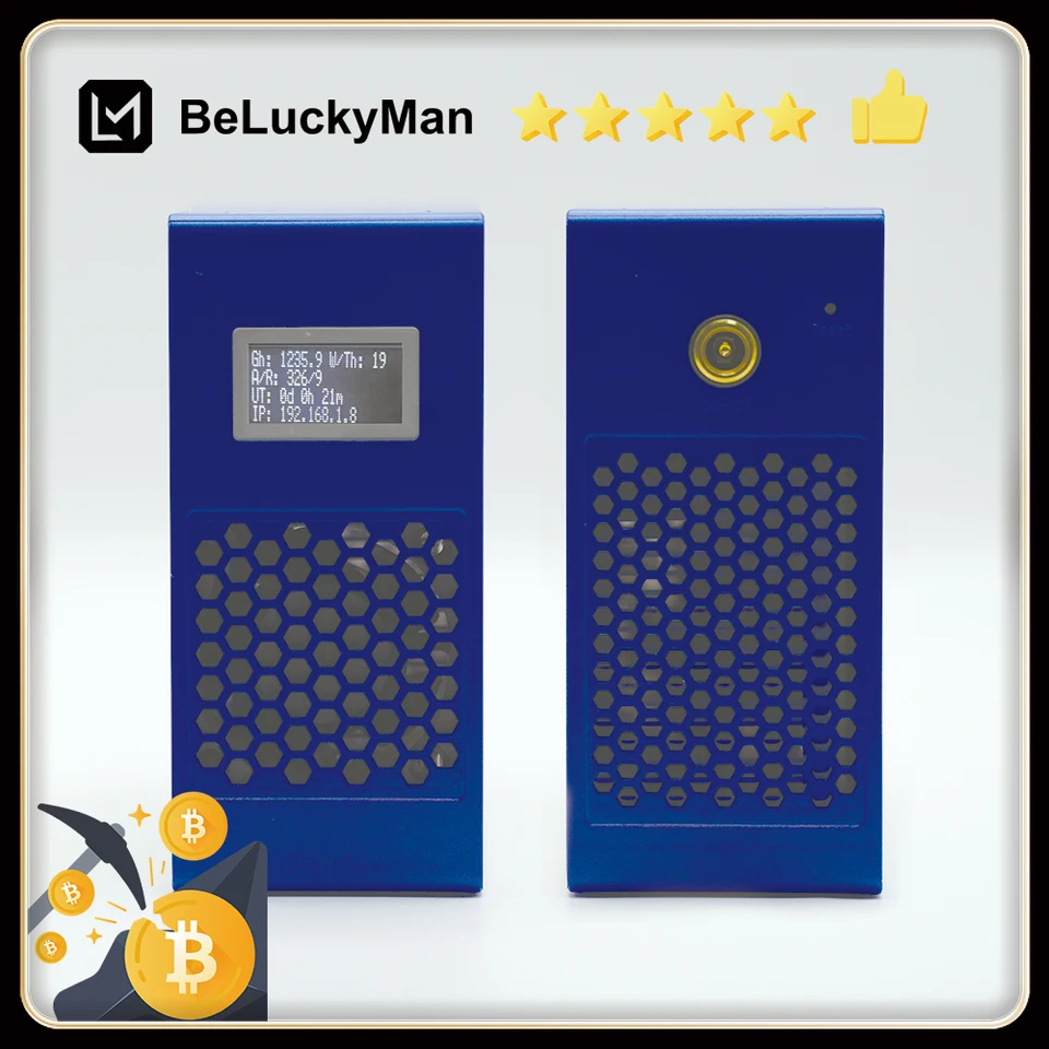 Bitcoin Miner Lucky Miner LV07 — 1TH/s SHA-256 Miner For Home, Plug & Play,  2.4G WiFi, Supports BTC/BCH/BSV, Solo & Pool Mining LV07 Miner 1TH/s