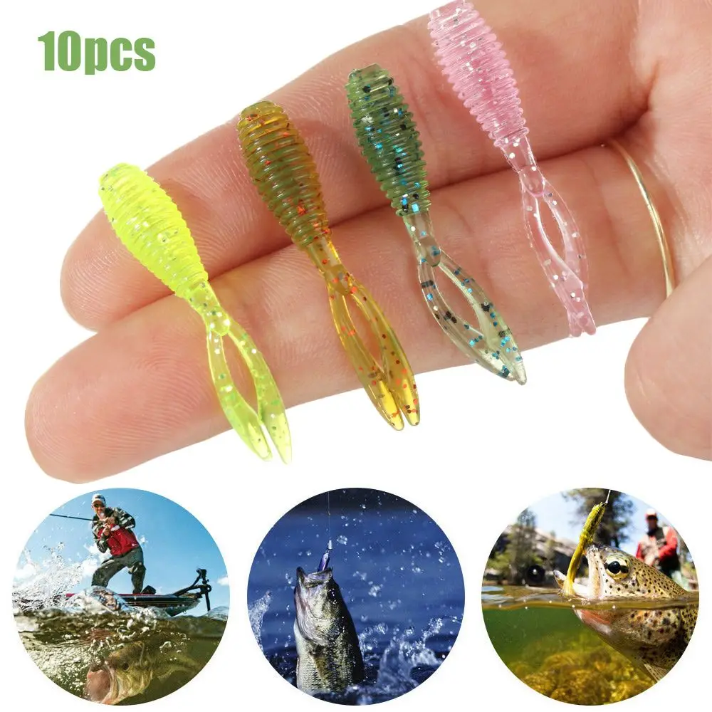 

10 шт., мягкая мини-приманка для рыбной ловли, 0,3 г, 36 мм