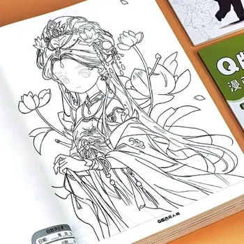 Copia di personaggi dei cartoni animati Disegno anime Copia libri Quaderno di esercizi di pittura Libri tutorial di fumetti di tracciamento disegnati a mano