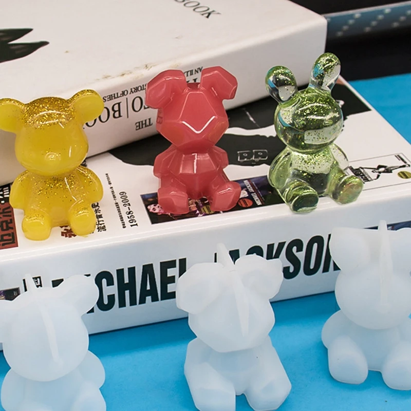 Lovely 3D Animal Shaped Resin Mold Silicone Keychain Mold Pendant Epoxy Casting Mould for DIY Crafts Jewelry Making Tool