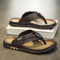 2024 Summer Fashionable Versatile Large Size Outdoor Beach Sandals Breathable Quick Dry Casual Men's Slippers Anti-Slip