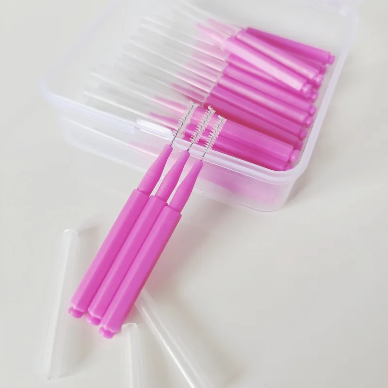 0.6-1.5mm 치간 브러쉬 건강 관리 치아 푸시풀로 음식물과 플라그 제거, 더 나..