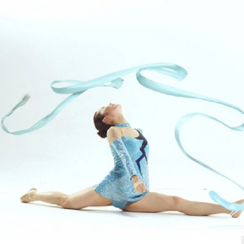 2m 4m Gymnastics Colored Ribbons Colorful Gym Ribbons Rhythmic Gymnastics Equipment Dance Ribbon Ballet Streamer Twirling Rod